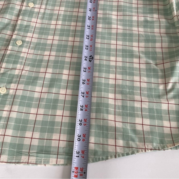 Patagonia Shirt Men's 2XL Mint Green Plaid Button Up Organic Cotton - Picture 7 of 8